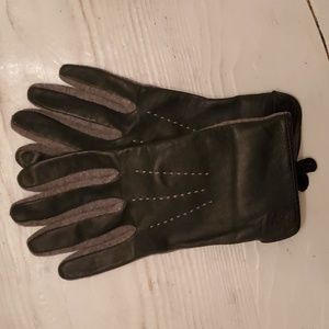 Lauren Ralph Lauren leather/wool/nylon gloves, XL